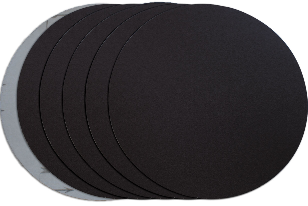 Диск шлифовальный на велкро основе P60, 300мм /без отв., черный, 5 шт.